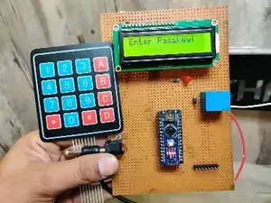 arduino keyless door lock system with keypad and lcd