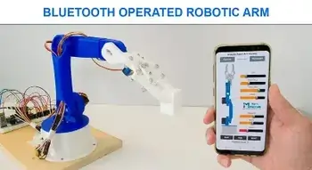bluetooth operated robotics arm