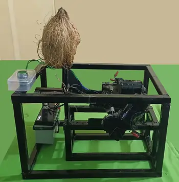 coconut dehusking machine project