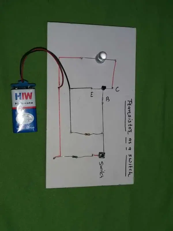 transistor as a switch project foam sheet